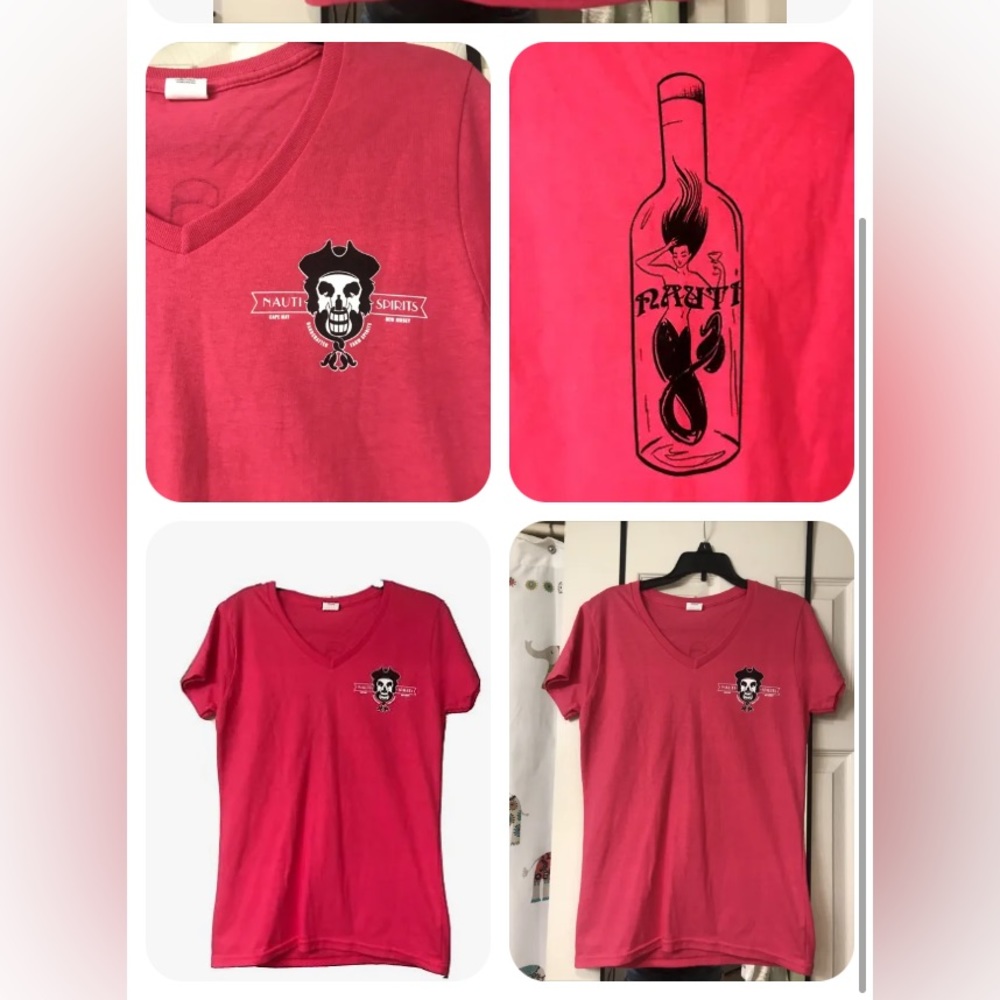 Pink V-Neck T Shirt